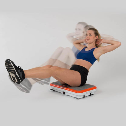 Mediashop Vibro Shaper, Fitness Vibrationsplatte, Muskelaufbau, Oszillationstechnologie, inkl. Fitnessbänder, orange