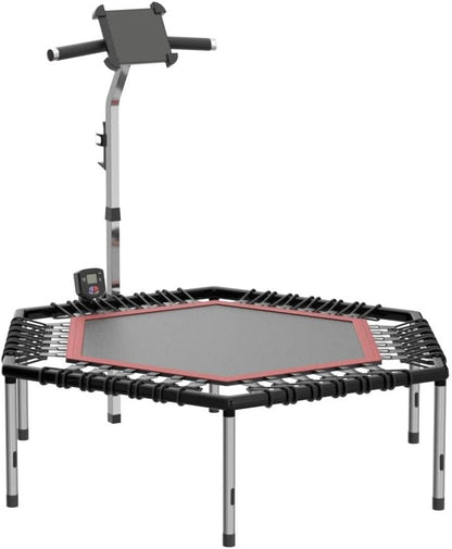 Sportstech HTX100 Trampolin klappbar, mit Haltegriff, Indoor Jumping, TÜV/GS, Sprungzähler, APP, für Kinder & Erwachsene