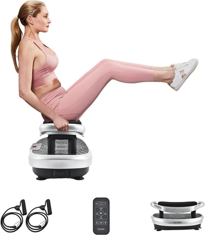 EILISON Elite Rüttelplatte, Ganzkörpertraining, Vibration, Loop Bands, Home Fitness, Gewichtsverlust, Toning, Wellness