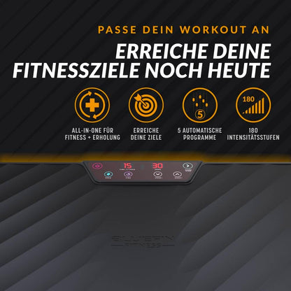 Bluefin Fitness Vibrationsplatte, Muskelaufbau, Ganzkörpertraining, Kompakt, Widerstandsbänder, Leiser Motor für Zuhause