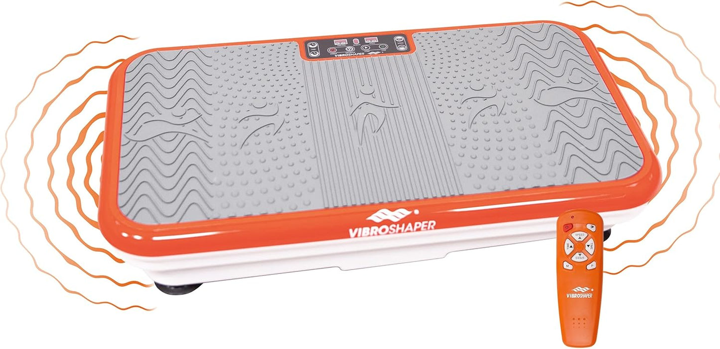 Mediashop Vibro Shaper, Fitness Vibrationsplatte, Muskelaufbau, Oszillationstechnologie, inkl. Fitnessbänder, orange