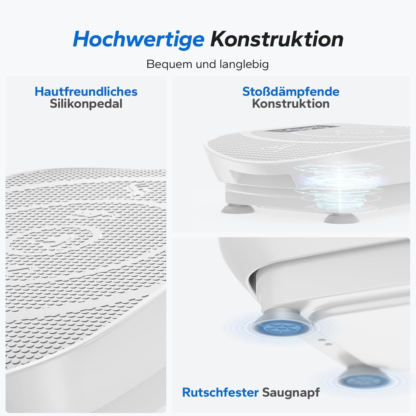 MERACH Vibrationsplatte, Ganzkörpertraining, Muskelaufbau, automatische Geschwindigkeitsregelung, Bluetooth-Lautsprecher