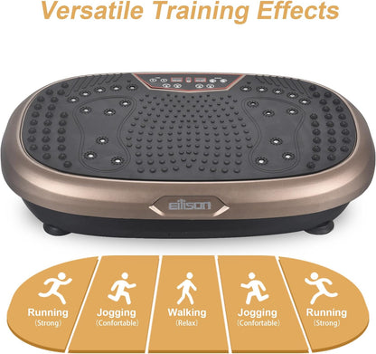 EILISON Vibration Plate Fitpro, Ganzkörper-Workout, Lymphdrainage, Shaping, Toning, Wellness, Recovery, mit Loop Bands