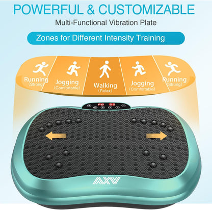 AXV Vibrationsplatte, Mini-Fitness-Plattform, Ganzkörpertraining, Lymphdrainage, Gewichtsverlust, Wellness, Heim-Fitness