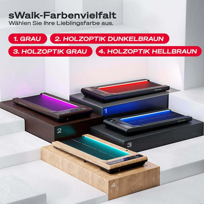 Sportstech Laufband für Zuhause, Walking Pad, 1-6km/h, geräuscharm, 120 kg, kompakt, LCD Display, App-kompatibel