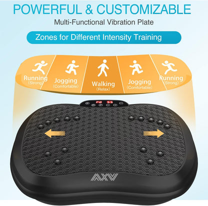 AXV Vibrationsplatte, Mini-Fitness-Plattform, Ganzkörpertraining, Lymphdrainage, Gewichtsverlust, Wellness, Heim-Fitness