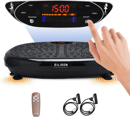 EILISON FitMax 3D XL Vibration Plate, Ganzkörper-Workout, Lymphdrainage, Gewichtsverlust, Shaping, Wellness, Recovery