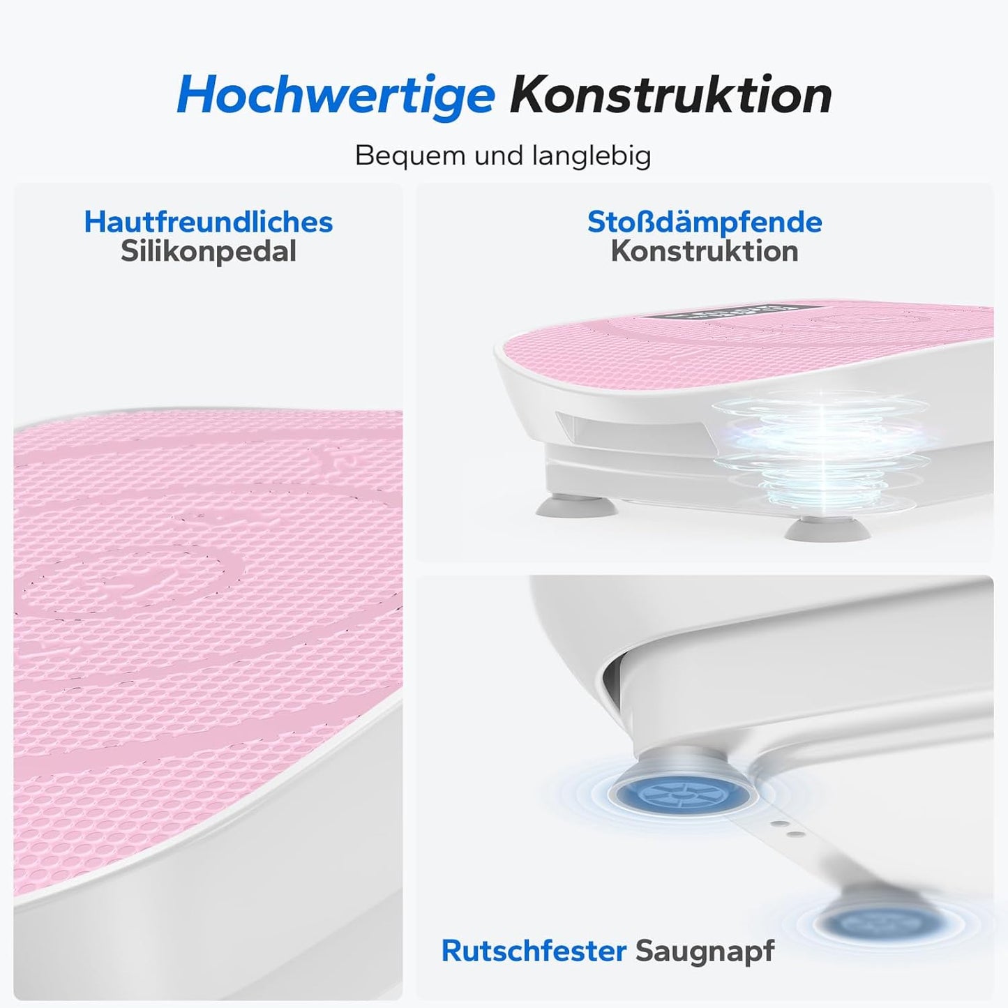 MERACH Vibrationsplatte, Ganzkörpertraining, Muskelaufbau, automatische Geschwindigkeitsregelung, Bluetooth-Lautsprecher