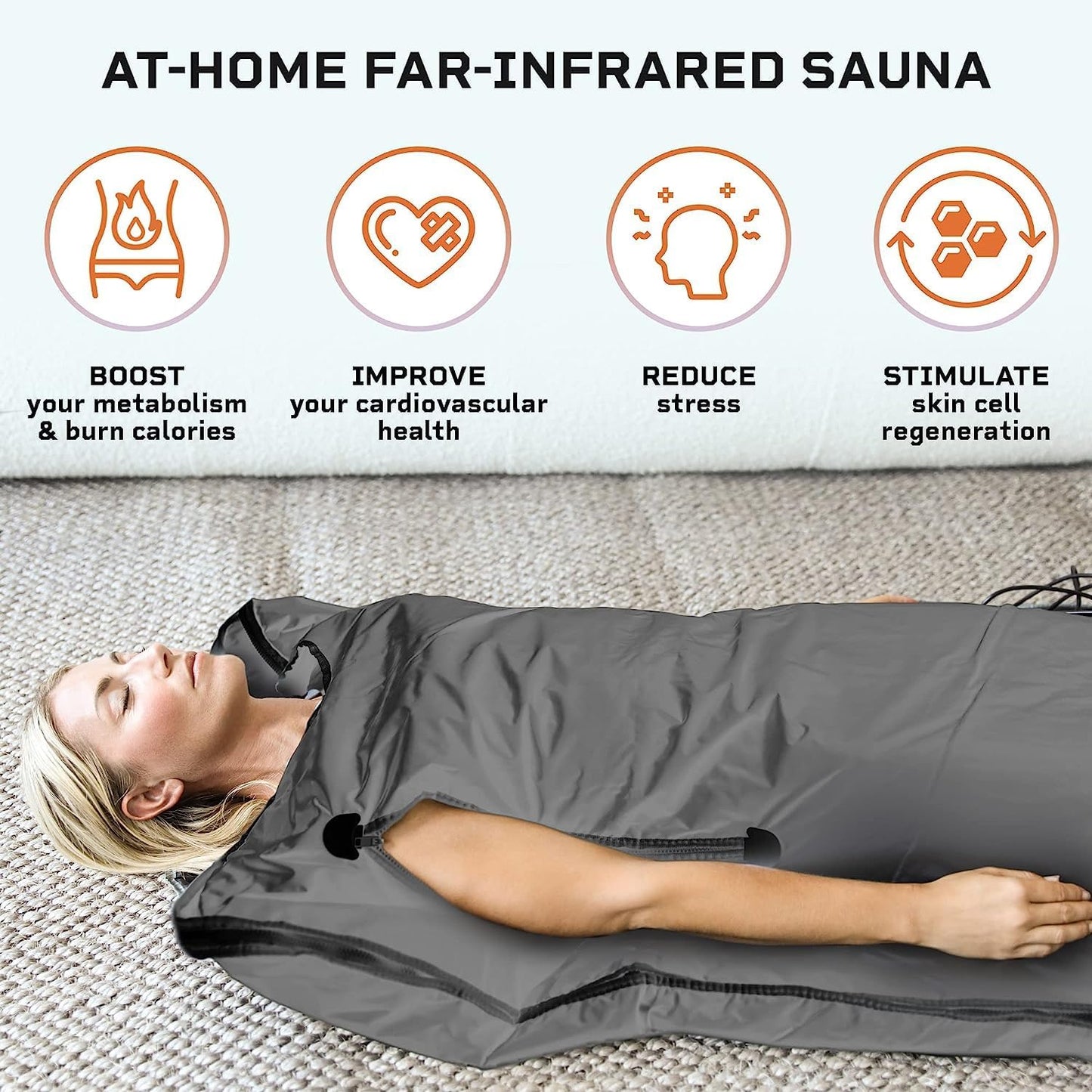 LifePro Saunadecke zur Entgiftung, tragbare Ferninfrarot-Sauna, Detox, für Körper & Geist, für Zuhause