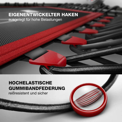 Sportstech HTX100 Trampolin klappbar, mit Haltegriff, Indoor Jumping, TÜV/GS, Sprungzähler, APP, für Kinder & Erwachsene