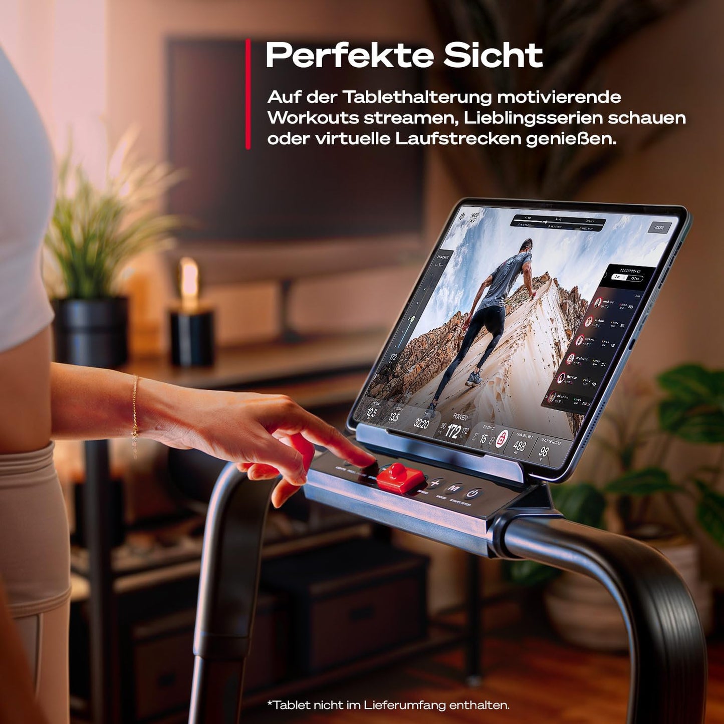 Sportstech Laufband Walking Pad, manuelle Steigung, 6-12 km/h, App, LED, Fernbedienung, kompakt, Home Office