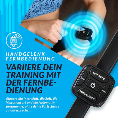 Bluefin Fitness Vibrationsplatte, Muskelaufbau, Ganzkörpertraining, Kompakt, Widerstandsbänder, Leiser Motor für Zuhause