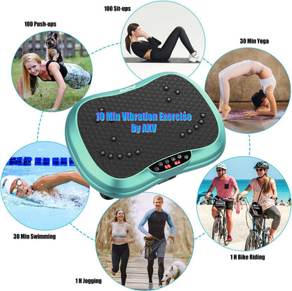 AXV Vibrationsplatte, Mini-Fitness-Plattform, Ganzkörpertraining, Lymphdrainage, Gewichtsverlust, Wellness, Heim-Fitness