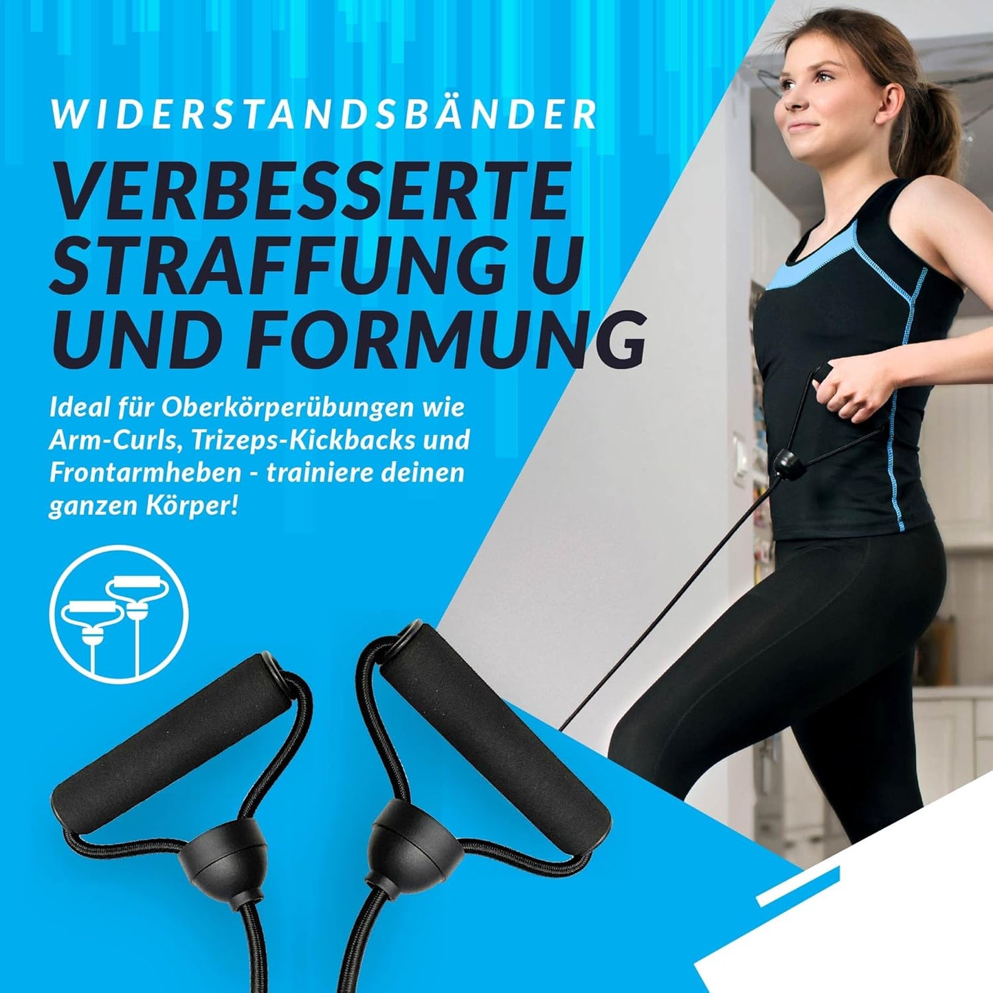 Bluefin Fitness Vibrationsplatte, Muskelaufbau, Ganzkörpertraining, Kompakt, Widerstandsbänder, Leiser Motor für Zuhause